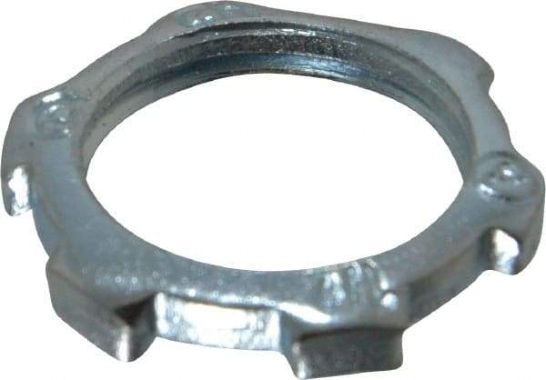 Cooper Crouse-Hinds - 1/2" Trade, Steel Threaded Rigid/Intermediate (IMC) Conduit Locknut - Noninsulated - All Tool & Supply