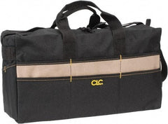 CLC - 17 Pocket Black & Khaki Polyester Tool Bag - 18" Wide x 7" Deep x 9" High - All Tool & Supply