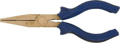 Ampco - 6-1/4" OAL, 0.55" Jaw Length, Nonsparking Pliers - Flat Nose Jaw - All Tool & Supply