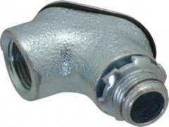 Cooper Crouse-Hinds - 1/2" Trade, Malleable Iron Threaded Angled Rigid/Intermediate (IMC) Conduit Elbow - Insulated - All Tool & Supply