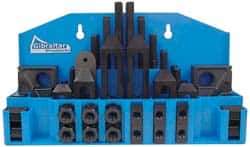 Gibraltar - 52 Piece Fixturing Step Block & Clamp Set with 1" Step Block, 11/16" T-Slot, 5/8-11 Stud Thread - 1-1/8" Nut Width, 3, 4, 5, 6, 7 & 8" Stud Lengths - All Tool & Supply