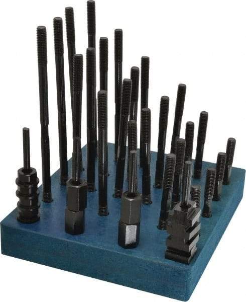 Gibraltar - 38 Piece, 3/8-16 Stud, 1/2" T Slot, T Nut & Stud Kit - 7/8" T-Slot Nut Width, 3, 4, 5, 6, 7, 8" Stud Lengths - All Tool & Supply