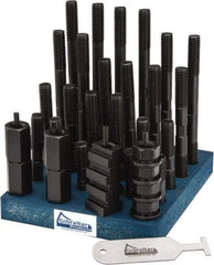 Gibraltar - 38 Piece, 5/8-11 Stud, 11/16" T Slot, T Nut & Stud Kit - 1-1/8" T-Slot Nut Width, 3, 4, 5, 6, 7, 8" Stud Lengths - All Tool & Supply