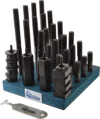 Gibraltar - 38 Piece, 5/8-11 Stud, 3/4" T Slot, T Nut & Stud Kit - 1-1/4" T-Slot Nut Width, 3, 4, 5, 6, 7, 8" Stud Lengths - All Tool & Supply