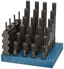 Gibraltar - 38 Piece, 3/4-10 Stud, 13/16" T Slot, T Nut & Stud Kit - 1-1/4" T-Slot Nut Width, 3, 4, 5, 6, 7, 8" Stud Lengths - All Tool & Supply