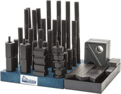 Gibraltar - 50 Piece Fixturing Step Block & Clamp Set with 1" Step Block, 11/16" T-Slot, 5/8-11 Stud Thread - 1-1/8" Nut Width, 3, 4, 5, 6, 7 & 8" Stud Lengths - All Tool & Supply