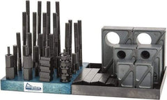 Gibraltar - 50 Piece Fixturing Step Block & Clamp Set with 1-1/2" Step Block, 5/8" T-Slot, 1/2-13 Stud Thread - 1" Nut Width, 3, 4, 5, 6, 7 & 8" Stud Lengths - All Tool & Supply