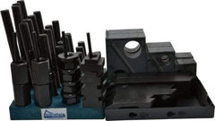 Gibraltar - 50 Piece Fixturing Step Block & Clamp Set with 1-1/2" Step Block, 1" T-Slot, 3/4-10 Stud Thread - 1-5/8" Nut Width, 3, 4, 5, 6, 7 & 8" Stud Lengths - All Tool & Supply