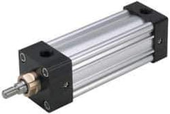 Parker - 8" Stroke x 2" Bore Double Acting Air Cylinder - 3/8 Port, 7/16-20 Rod Thread, 250 Max psi, -10 to 165°F - All Tool & Supply