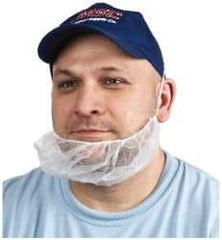 PRO-SAFE - Universal Size, Beard Cover - White, Polypropylene, ISO Class 8 - All Tool & Supply