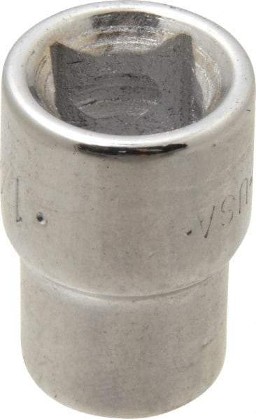 SK - 3/8" Drive, 1/4" Socket, Female Pipe Plug Socket - 4 Points, 1" OAL - All Tool & Supply