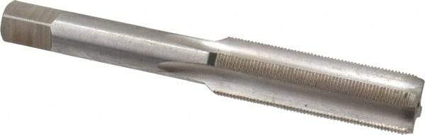 Interstate - 7/16-40 UNS 3B 4 Flute Bright Finish High Speed Steel Straight Flute Standard Hand Tap - Bottoming, Right Hand Thread, 3-5/32" OAL, H3 Limit, Oversize - All Tool & Supply