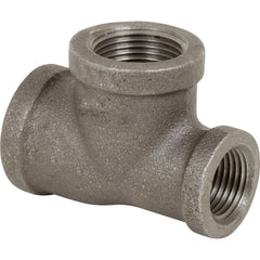 Black Pipe Fittings; Fitting Type: Reducing Run Tee; Fitting Size: 2-1/2″ x 1-1/2″; Material: Malleable Iron; Finish: Black; Fitting Shape: Tee; Thread Standard: NPT; Connection Type: Threaded; Lead Free: No