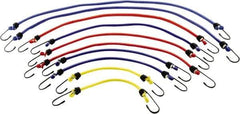 Erickson Manufacturing - Bungee Cord with S Hook - 18, 24, 30, 36" OAL, Red/Blue/Green/Yellow - All Tool & Supply