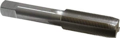 Interstate - 11/16-20 UNS 3B 4 Flute Bright Finish High Speed Steel Straight Flute Standard Hand Tap - Plug, Right Hand Thread, 4-1/32" OAL, H3 Limit, Oversize - All Tool & Supply