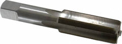 Interstate - 7/8-28 UNS 3B 4 Flute Bright Finish High Speed Steel Straight Flute Standard Hand Tap - Bottoming, Right Hand Thread, 4-11/16" OAL, H3 Limit, Oversize - Exact Industrial Supply