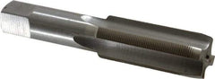 Interstate - 1-24 UNS 3B 4 Flute Bright Finish High Speed Steel Straight Flute Standard Hand Tap - Plug, Right Hand Thread, 5-1/8" OAL, H4 Limit, Oversize - Exact Industrial Supply