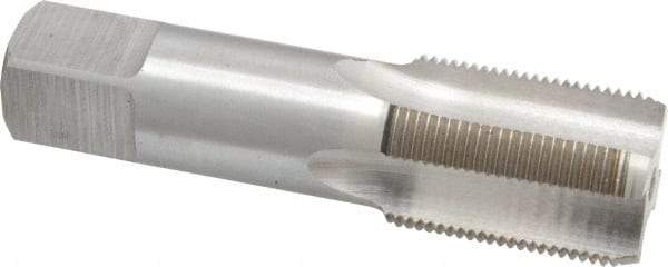 Interstate - 1-1/16 - 16 UNS 3B 4 Flute Bright Finish High Speed Steel Straight Flute Standard Hand Tap - Bottoming, Right Hand Thread, 5-1/8" OAL, H4 Limit, Oversize - Exact Industrial Supply