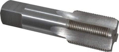 Interstate - 1-1/8 - 16 UNS 3B 4 Flute Bright Finish High Speed Steel Straight Flute Standard Hand Tap - Bottoming, Right Hand Thread, 4" OAL, H4 Limit, Oversize - Exact Industrial Supply