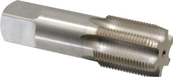 Interstate - 1-3/16 - 14 UNS 3B 6 Flute Bright Finish High Speed Steel Straight Flute Standard Hand Tap - Plug, Right Hand Thread, 5-7/16" OAL, H4 Limit, Oversize - Exact Industrial Supply