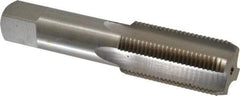 Interstate - 1-1/4 - 10 UNS 3B 4 Flute Bright Finish High Speed Steel Straight Flute Standard Hand Tap - Bottoming, Right Hand Thread, 5-3/4" OAL, H4 Limit, Oversize - Exact Industrial Supply