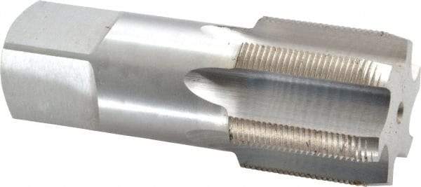 Interstate - 1-1/2 - 18 UNEF 3B 6 Flute Bright Finish High Speed Steel Straight Flute Standard Hand Tap - Plug, Right Hand Thread, 4" OAL, H4 Limit, Oversize - Exact Industrial Supply