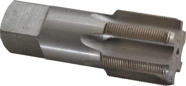 Interstate - 1-1/2 - 20 UNS 3B 6 Flute Bright Finish High Speed Steel Straight Flute Standard Hand Tap - Bottoming, Right Hand Thread, 4" OAL, H4 Limit, Oversize - Exact Industrial Supply