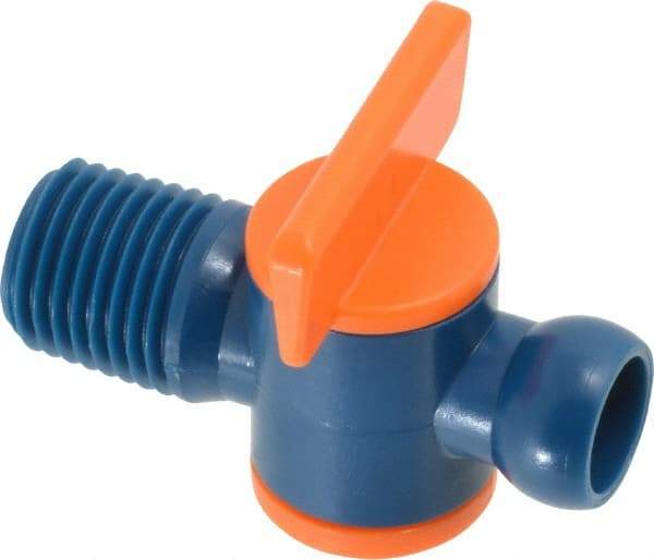 Loc-Line - 10 Piece, 1/4" ID Coolant Hose NPT Valve - Male to Female Connection, Acetal Copolymer Body, 1/4 NPT, Use with Loc-Line Modular Hose Systems - All Tool & Supply