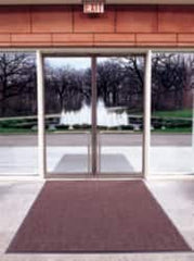 Entrance Mat: 60' Long, 3' Wide, Blended Yarn Surface Indoor, Heavy-Duty Traffic, Vinyl Base, Brown