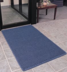 Entrance Mat: 6' Long, 4' Wide, Polypropylene Surface Indoor, Heavy-Duty Traffic, Rubber Base, Charcoal