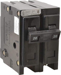 Eaton Cutler-Hammer - 20 Amp, 120/240 VAC, 24 VDC, 48 VDC, 80 VDC, 2 Pole, Plug In Miniature Circuit Breaker - Thermal Magnetic Trip, 10 kA Breaking Capacity, 14-4 AWG, 2-3/8 Inch Deep x 2-15/16 Inch High x 2 Inch Wide - All Tool & Supply