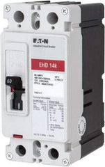 Eaton Cutler-Hammer - 60 Amp, 250 VDC, 480 VAC, 2 Pole, Molded Case Circuit Breaker - Thermal Magnetic Trip, 18 kA at 240 VAC Breaking Capacity, 14-1/0 AWG, 3-3/8 Inch Deep x 6 Inch High x 2-3/4 Inch Wide - All Tool & Supply