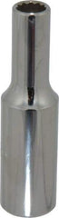 Proto - 3/8", 1/2" Drive, Deep Hand Socket - 12 Points, 3-1/4" OAL, Chrome Finish - All Tool & Supply