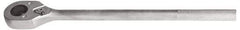 Proto - 1" Drive Pear Head Male/Female Drive Ratchet - Chrome Finish, 26" OAL, 24 Gear Teeth, Standard Head - All Tool & Supply