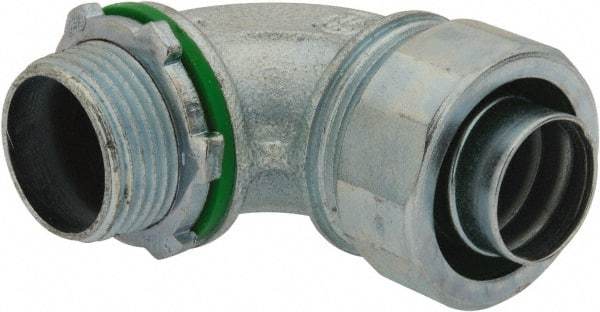 Cooper Crouse-Hinds - 3/4" Trade, Malleable Iron Threaded Angled Liquidtight Conduit Connector - Noninsulated - All Tool & Supply