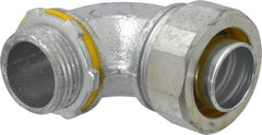 Cooper Crouse-Hinds - 1" Trade, Malleable Iron Threaded Angled Liquidtight Conduit Connector - Noninsulated - All Tool & Supply