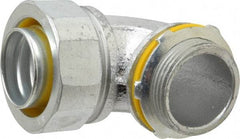 Cooper Crouse-Hinds - 1-1/4" Trade, Malleable Iron Threaded Angled Liquidtight Conduit Connector - Noninsulated - All Tool & Supply