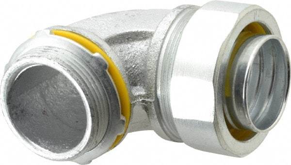 Cooper Crouse-Hinds - 1-1/2" Trade, Malleable Iron Threaded Angled Liquidtight Conduit Connector - Noninsulated - All Tool & Supply