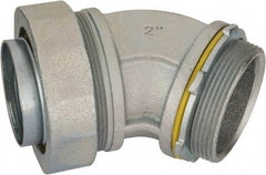 Cooper Crouse-Hinds - 2" Trade, Malleable Iron Threaded Angled Liquidtight Conduit Connector - Noninsulated - All Tool & Supply