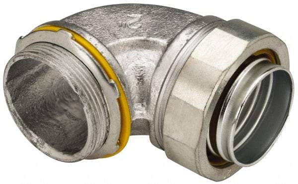 Cooper Crouse-Hinds - 2" Trade, Malleable Iron Threaded Angled Liquidtight Conduit Connector - Noninsulated - All Tool & Supply