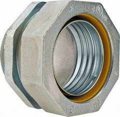 Cooper Crouse-Hinds - 3" Trade, Malleable Iron Threaded Straight Liquidtight Conduit Connector - Noninsulated - All Tool & Supply