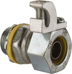 Cooper Crouse-Hinds - 3/8" Trade, Malleable Iron Threaded Straight Liquidtight Conduit Connector - Noninsulated - All Tool & Supply