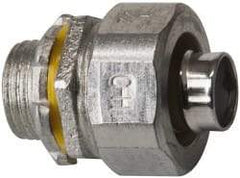 Cooper Crouse-Hinds - 1/2" Trade, Malleable Iron Threaded Straight Liquidtight Conduit Connector - Noninsulated - All Tool & Supply