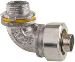 Cooper Crouse-Hinds - 1/2" Trade, Malleable Iron Threaded Angled Liquidtight Conduit Connector - Noninsulated - All Tool & Supply