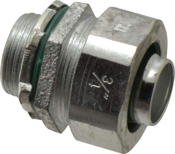 Cooper Crouse-Hinds - 3/4" Trade, Malleable Iron Threaded Straight Liquidtight Conduit Connector - Noninsulated - All Tool & Supply