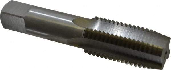 Interstate - 1-1/4 - 7 UNC 3B 4 Flute Bright Finish High Speed Steel Straight Flute Standard Hand Tap - Plug, Left Hand Thread, 5-3/4" OAL, H4 Limit, Oversize - Exact Industrial Supply