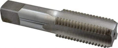 Interstate - 1-1/2 - 6 UNC 3B 4 Flute Bright Finish High Speed Steel Straight Flute Standard Hand Tap - Bottoming, Left Hand Thread, 6-3/8" OAL, 3" Thread Length, H4 Limit, Oversize - Exact Industrial Supply