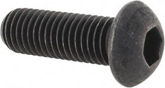 Value Collection - M12x1.75 Metric Coarse Hex Socket Drive, Button Screw - Grade 12.9 Alloy Steel, Black Oxide Finish, Fully Threaded, 35mm Length Under Head - All Tool & Supply