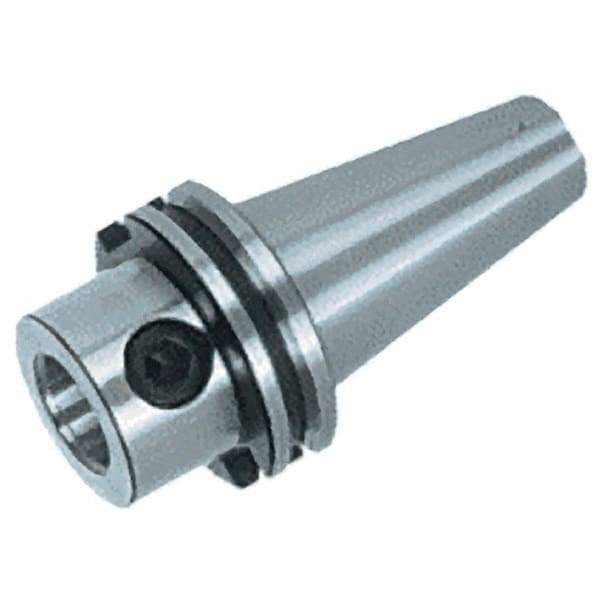 Iscar - DIN69871-50 Outside Taper, CF4 Inside Modular Connection, DIN69871 to Click-Fit Taper Adapter - 100mm Projection, 44.5mm Nose Diam, 0.0001" TIR, Through Coolant - Exact Industrial Supply