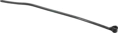 Thomas & Betts - 3.62" Long Black Nylon Standard Cable Tie - 18 Lb Tensile Strength, 0.75mm Thick, 16mm Max Bundle Diam - All Tool & Supply